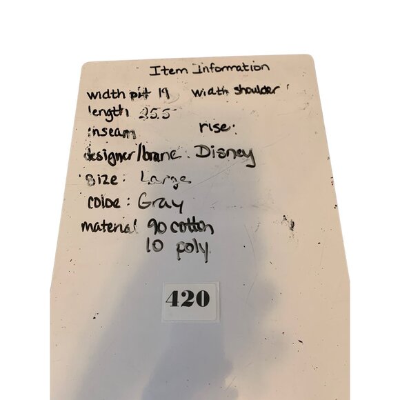 🍒 2/$20 🍒 Gray Heather Disney Mickey Mouse Logo T-shirt Large - Picture 6 of 6